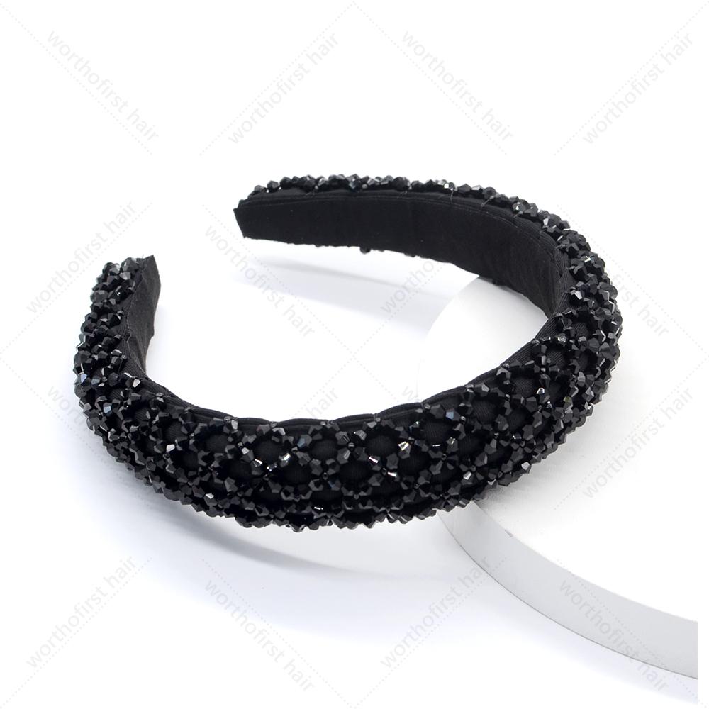 Hair Hoop Women Sweet Headbands for Women Rhinestone Crystal Headbands for Women Braided Handmade Diamond Headband