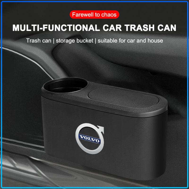For Volvo XC90 XC60 XC70 XC40 V90 V60 V40 C70 C30 S80 1pcs Car Door Hanging Pressing Storage Case Auto Trash Can