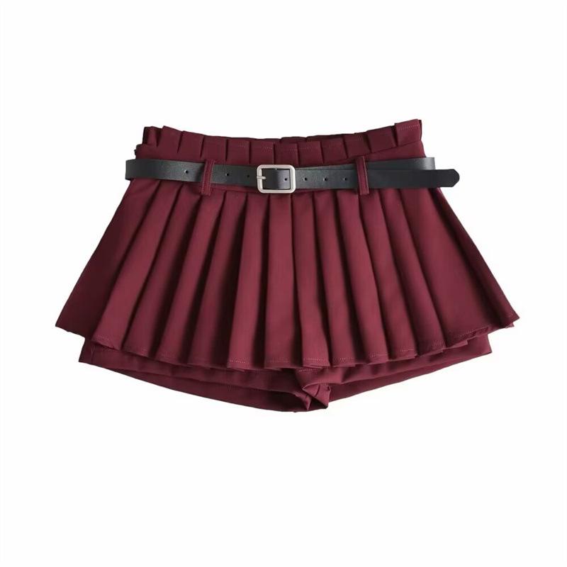Women's High-Waisted Pleated Slimming Skirt - Spring/Autumn, Anti-Exposure, Age-Reducing, Hot Girl Style