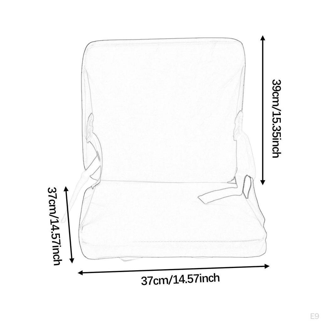 Foldable Seat Cushion As Outdoor Stadium Chair And Camping Mat with Padded Backrest