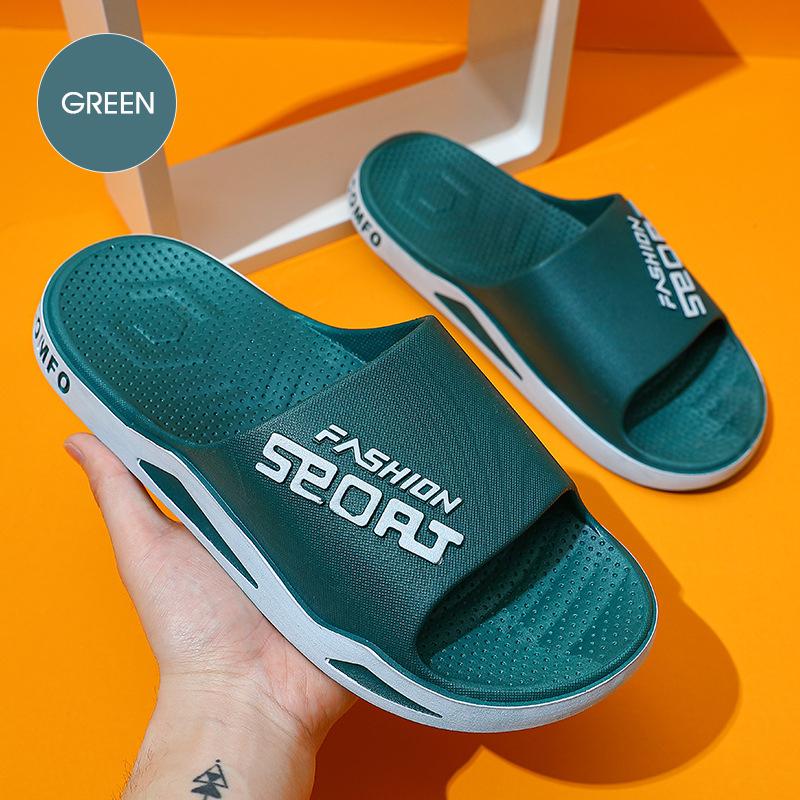 Men's Sports Slippers Fashion Trend Outdoor Beach Shoes Breathable Non-slip Thick Slippers Couples Household Flip Flops