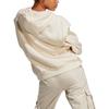 adidas Originals Trefoil Letter Logo Print Hoodie With Drawstring Women Hoodie Beige IC5592