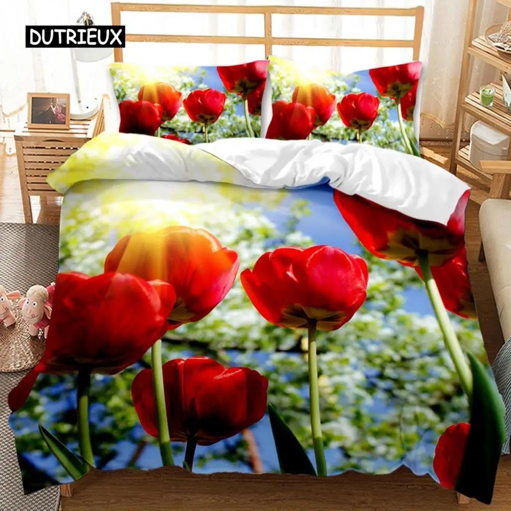 Rose Luxurious Pink Rose Pattern Bedding Set with Microfiber Material for Girls and Women