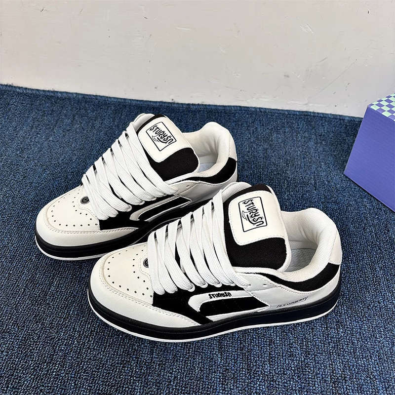 

Нишевые универсальные кремовые туфли-булочки в гонконгском стиле, женские, тренд 2025, осень, новые немецкие тренировочные кеды на платформе, спортивные и повседневные белые туфли 40