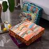 Retro Exotic Thickened Square Seat Cushion – Printed Fabric for Bay Window & Tatami Floors