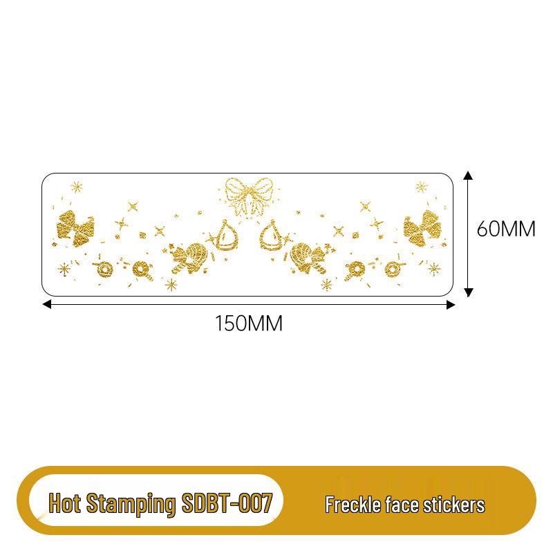 Gold & Silver Glitter Waterproof Christmas Freckle Tattoo Stickers for Party Makeup
