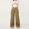 Women's Low Rise Retro Curved Blade Jeans - High Street Style, Loose Fit, Wide Leg, Casual.