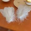 White Swan Feather Pearl Headdress Hairpin Fairy Hair Accessories Side Clip