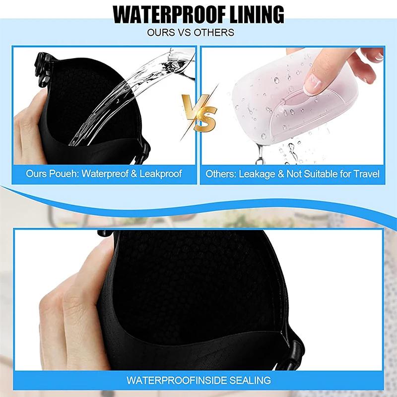 Portable Soap Box Bathroom Sealed Waterproof Tableware Soap Box Leisure Outdoor Travel Multifunctional Soap Storage Bag