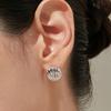 Tirr Lirr Tizen Maximize Shell Silver-White Earrings TEDSVW14033M