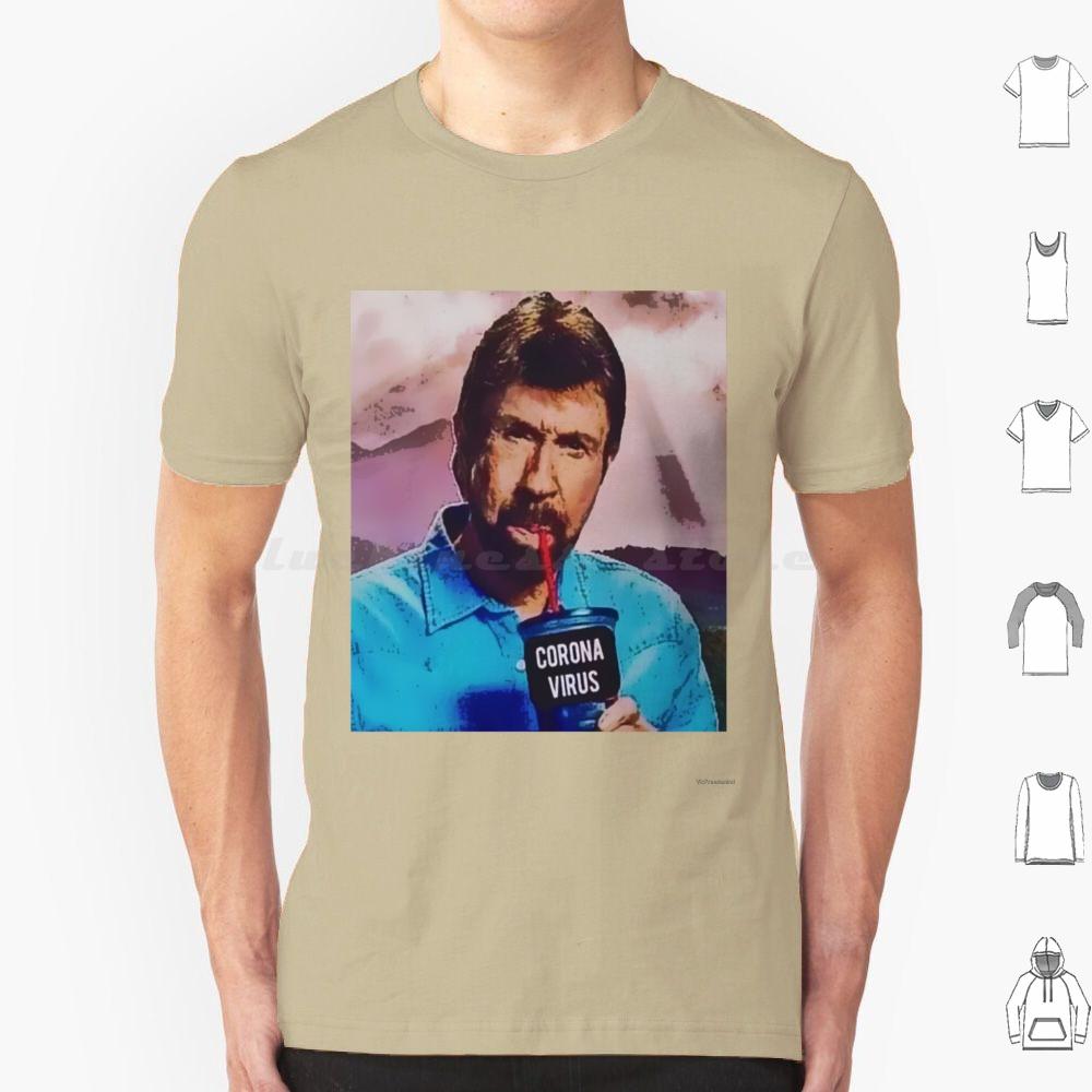 Chuck Norris Drinks T Shirt Cotton Men Women DIY Print Quarantine 19 Funny Social Distancing Norris Trendy Cool Facemask Blue S