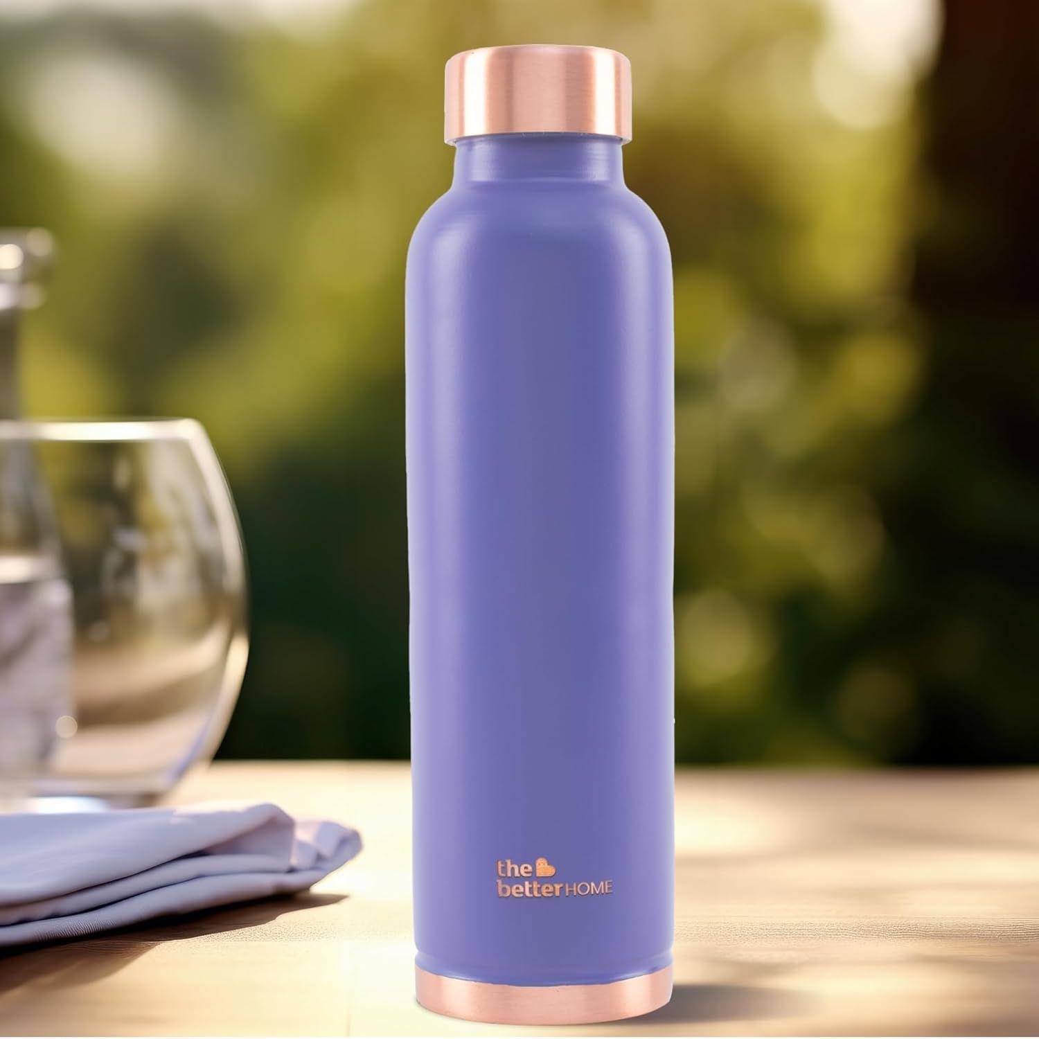 

Copper Water Bottle | Copper Water Bottle 950 ml| With Anti Oxidant Properities | Provides Health Benefits | Pure Tamba | Purple