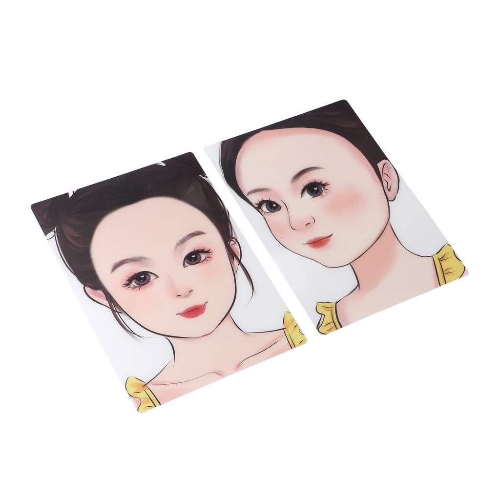2pcs Child Face Painting Practice Boards Reusable Washable Painting Exercise Template Makeup Painting Tool