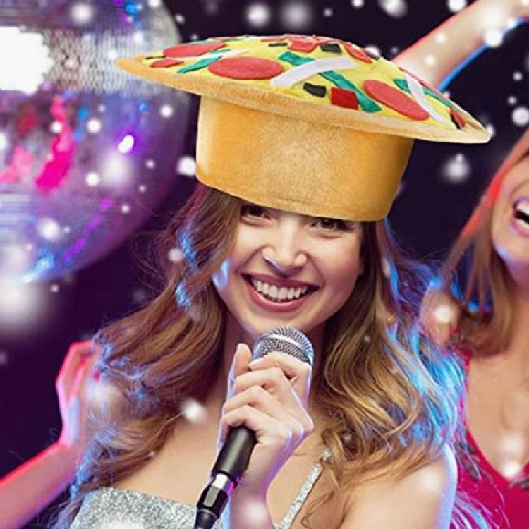 Klobouk Pizza, Párty klobouk Zábavný novinkový klobouk Halloweenské kostýmové doplňky Dospělí Děti