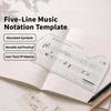 Multifunktionell Musikkompositörmall Linjal Plast Musikalisk Notlinje Rita Linjal Musik Skrivning
