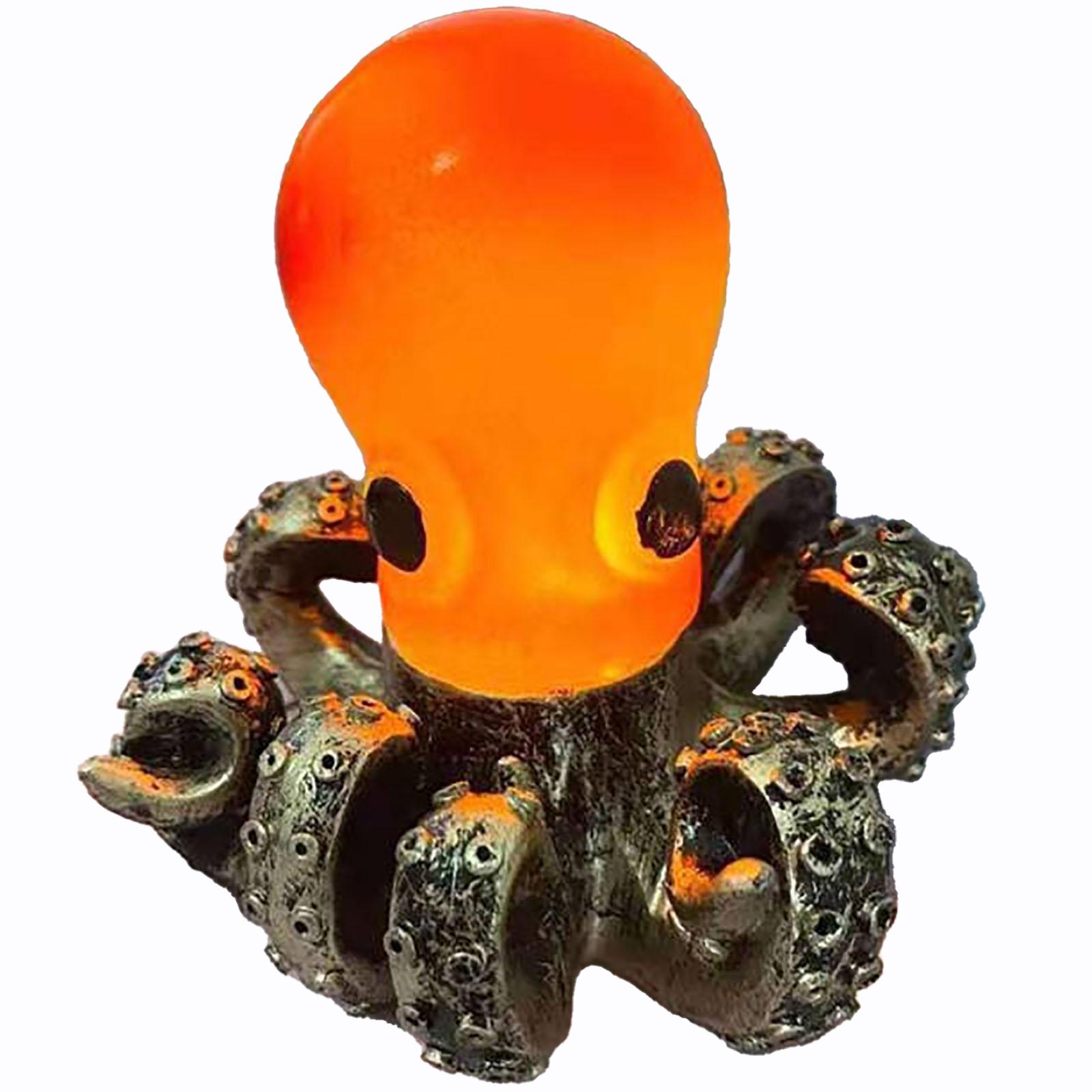 

Лампа, Уникальная Текстура Присосок из Смолы Щупальца Янтарное Стеклянное Тело Морская Декоративная Художественная Лампа Прибрежный Декоративный Ночник One Size