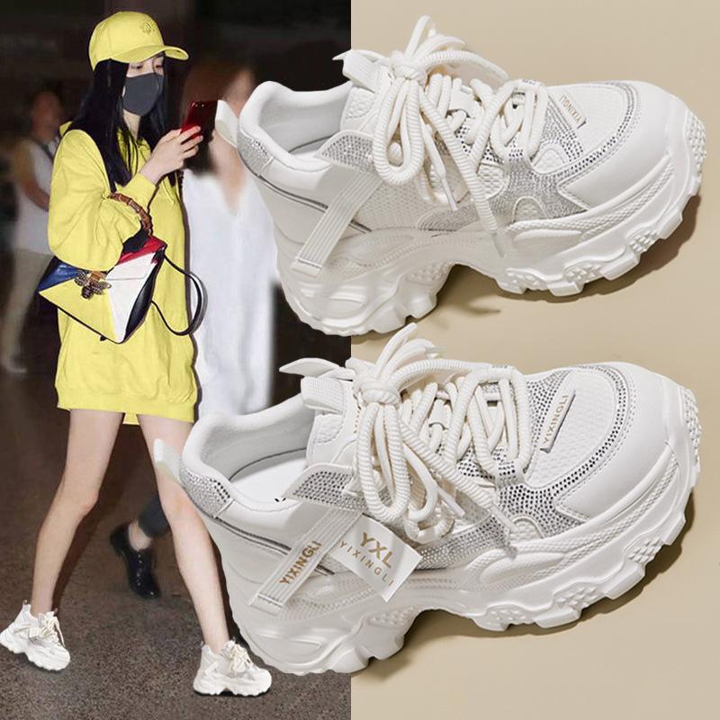 Dicke Sohle Daddy Dicke Sohle Muffin Frühling 2026 Sneaker Vielseitig Leicht Höhe Erhöhend Klein Lässig