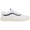 Vans Senoviški baltos ir juodos odos unisex sportbačiai VN0007NTYB2