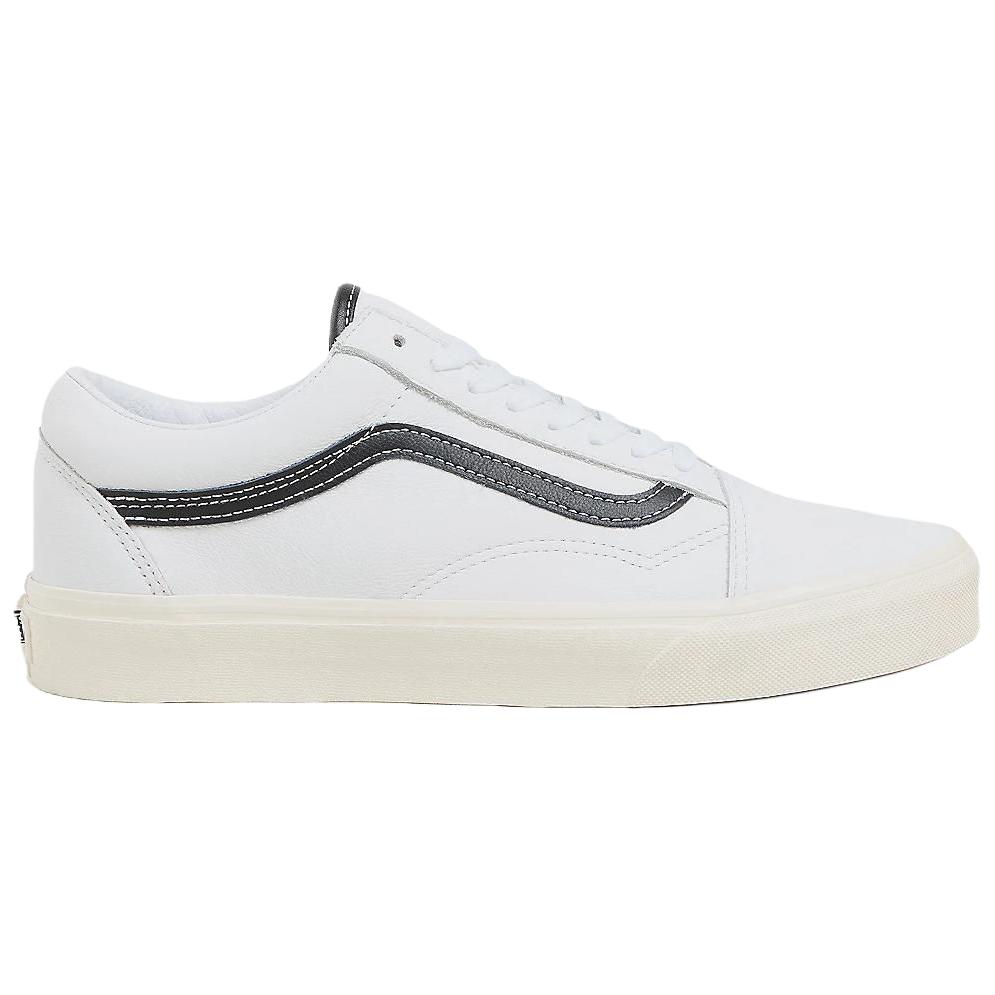 Vans Senoviški baltos ir juodos odos unisex sportbačiai VN0007NTYB2
