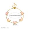 Gold Butterfly Shell Pendant Bracelet For Women Dainty Jewelry
