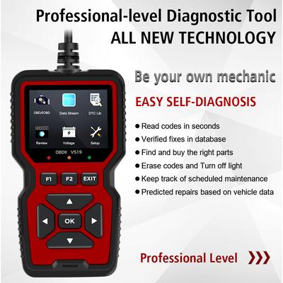 Engine Fault Reading Data Automotive Fault Diagnosis Instrument OBD2 Scanner V519 Elm327 Battery Voltage Detection