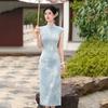 Sleeveless daily national style new Chinese style Suzhou long cheongsam improved young 1011 new women's high sense summer