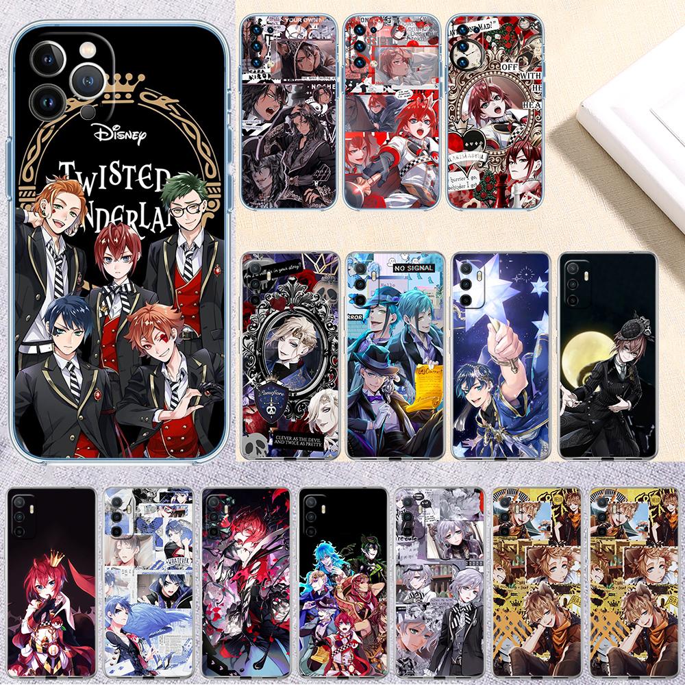 Twisted Wonderland Transparent Phone Case for Motorola Moto E22I E22S E22 E32 E40 E7 E7I G Plus Power Play Stylus G22 G14