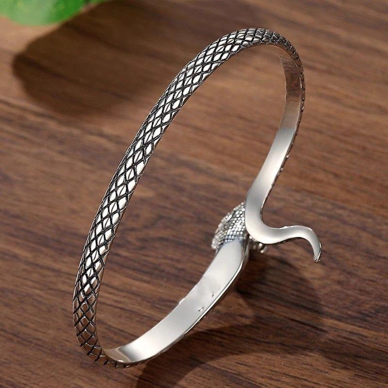 New Spirit Snake Bracelet Men's Trendy Retro Light Luxury High-level Birth Zodiac Snake Bracelet
