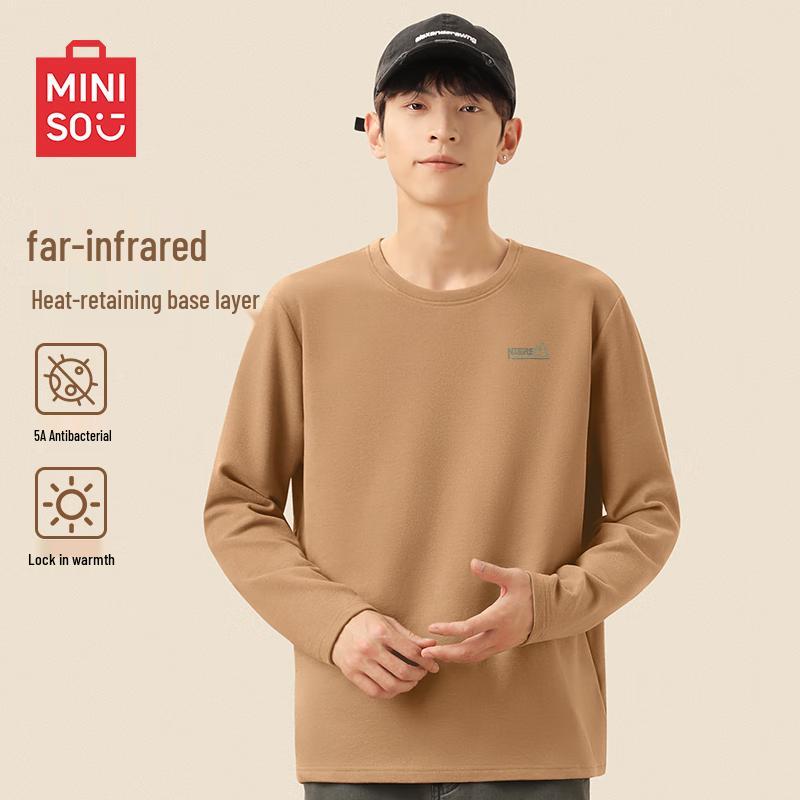 MINISO Men's Long-Sleeve Brushed Thermal T-Shirt