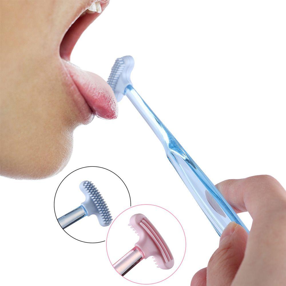 Soft Silicone Tongue Scraper Double Sided Tongue Cleaner for Oral Hygiene Bad Breath Removal Dental Care Tool