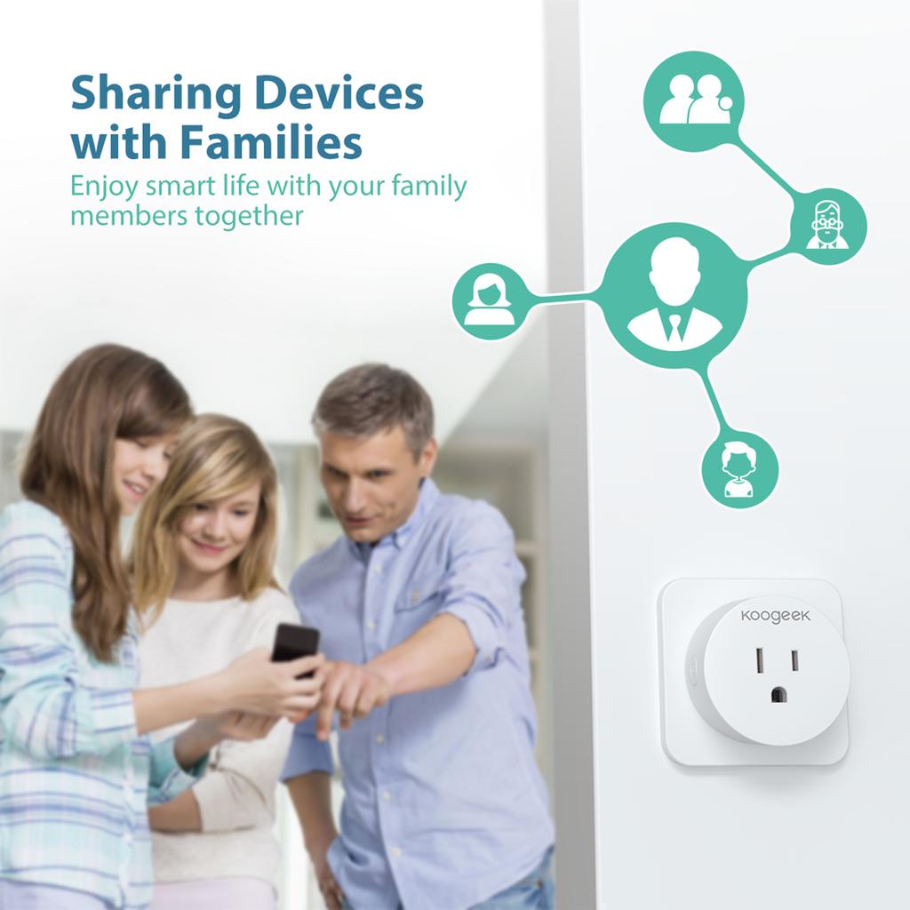 Koogeek Smart WiFi Socket US Plug Koogeek Life APP Remote Control from Anywhere Timing Function Voice Control Compatible with     Celsius  Home AC