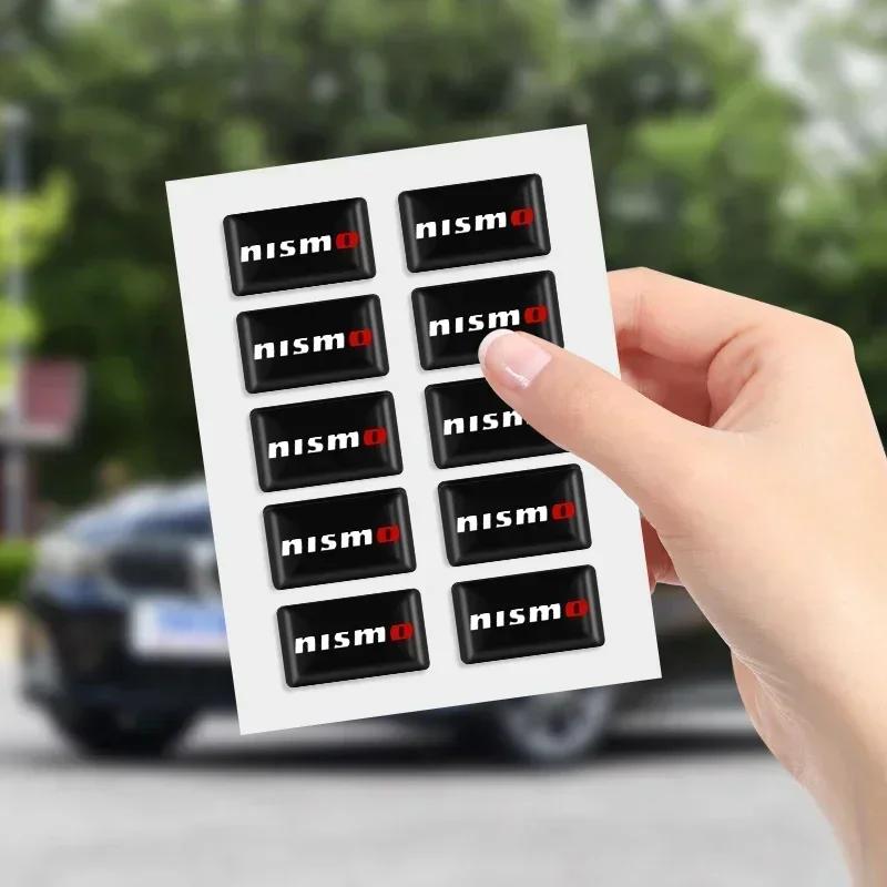 10 st Bilrattklistermärke Emblem Interiördekoration För Nissan Nismo Tiida Teana GTR Juke Note Versa Almera Tillbehör