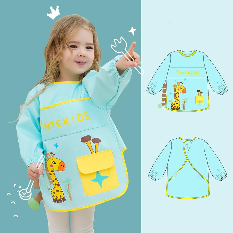 Kinder Cartoon Einhorn Schürze Jungen Mädchen Küche Kochen Backen Malen Kochen Kunst Lätzchen Mode Schürze Baby Lätzchen