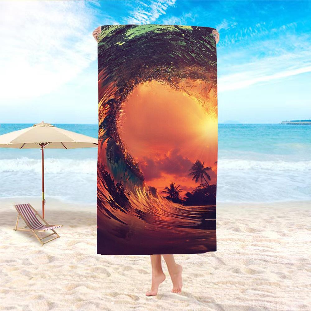 Telo da Spiaggia Senza Sabbia Asciugatura Rapida Morbido al Tatto Grande Stampa Floreale Microfibra Telo da Spiaggia Donna Uomo Viaggio Stile Bohemien