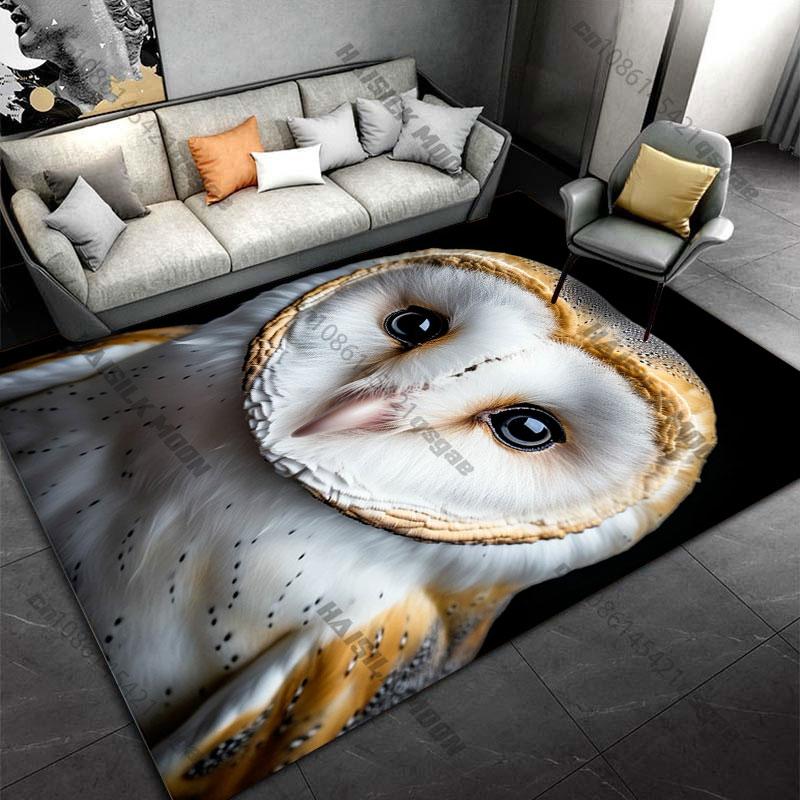 Majestic Owl Close Up Carpet Yoga Living Room Room Decor Children's Crawling Mat Doormat Area Rug Games Mat