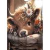 Diamond Art Kits For Adults, Highland Cow 5d Diamond Painting Dots Full Drill Flower Cow Gem Art, Adult Crafts Kits Arts And Crafts, Fun Diy Craft, Wa