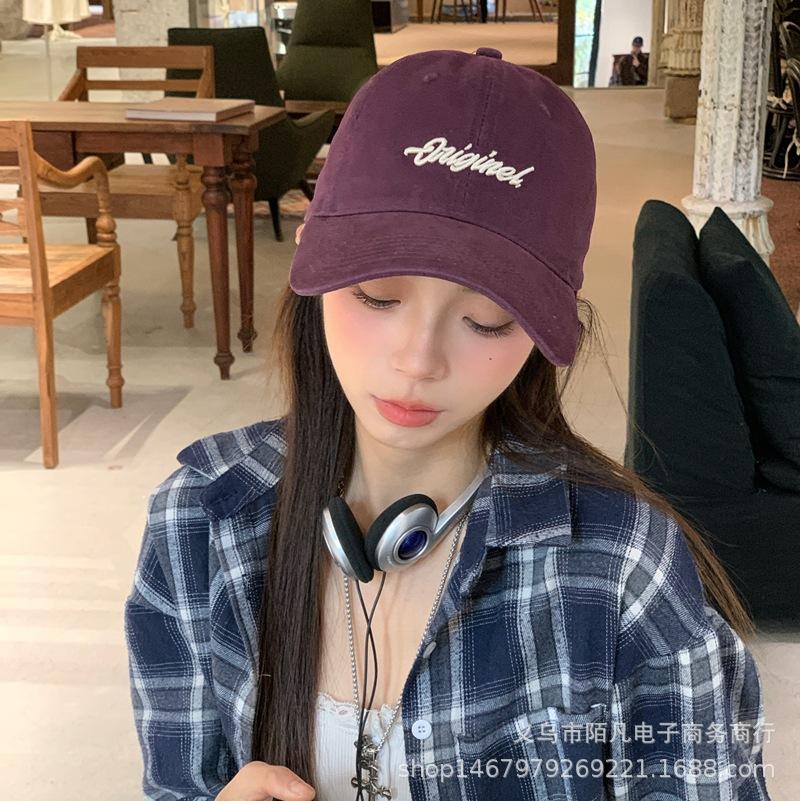 Spring and Summer New Versatile Korean Casual Style English Embroidery Letter Washed Fashion Baseball Cap Men's and Women's Caps