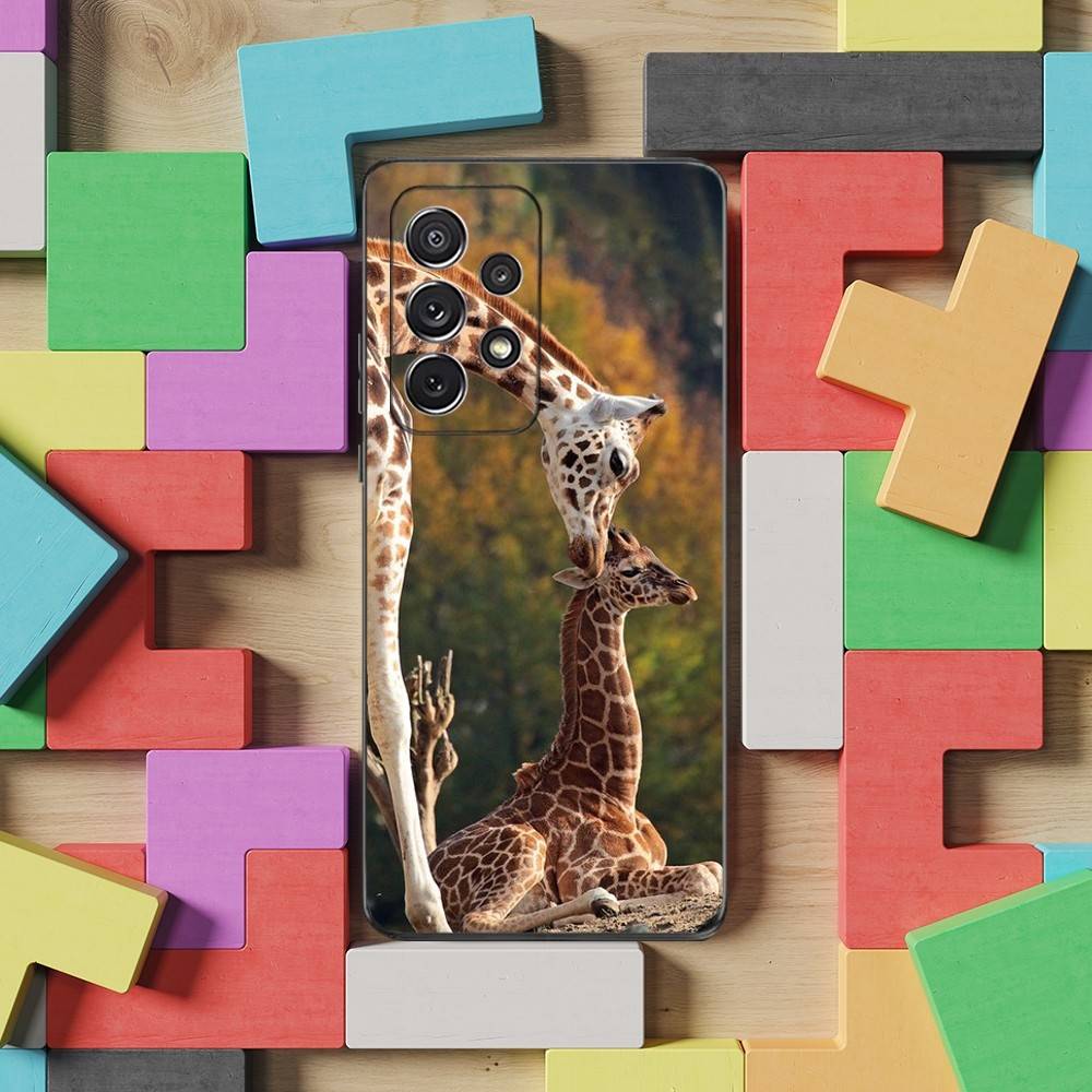 Animal Giraffe Cute Case For Samsung S22,S21,S9,S25,S24,S23,Ultra,FE,S20,S10,Plus,Lite,Soft Silicone Black