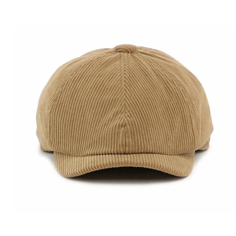 Herbst Winter Mütze Herren Damen Achteckige Mütze Dick Warm Corduroy Britisch Vintage Newsboy Mütze