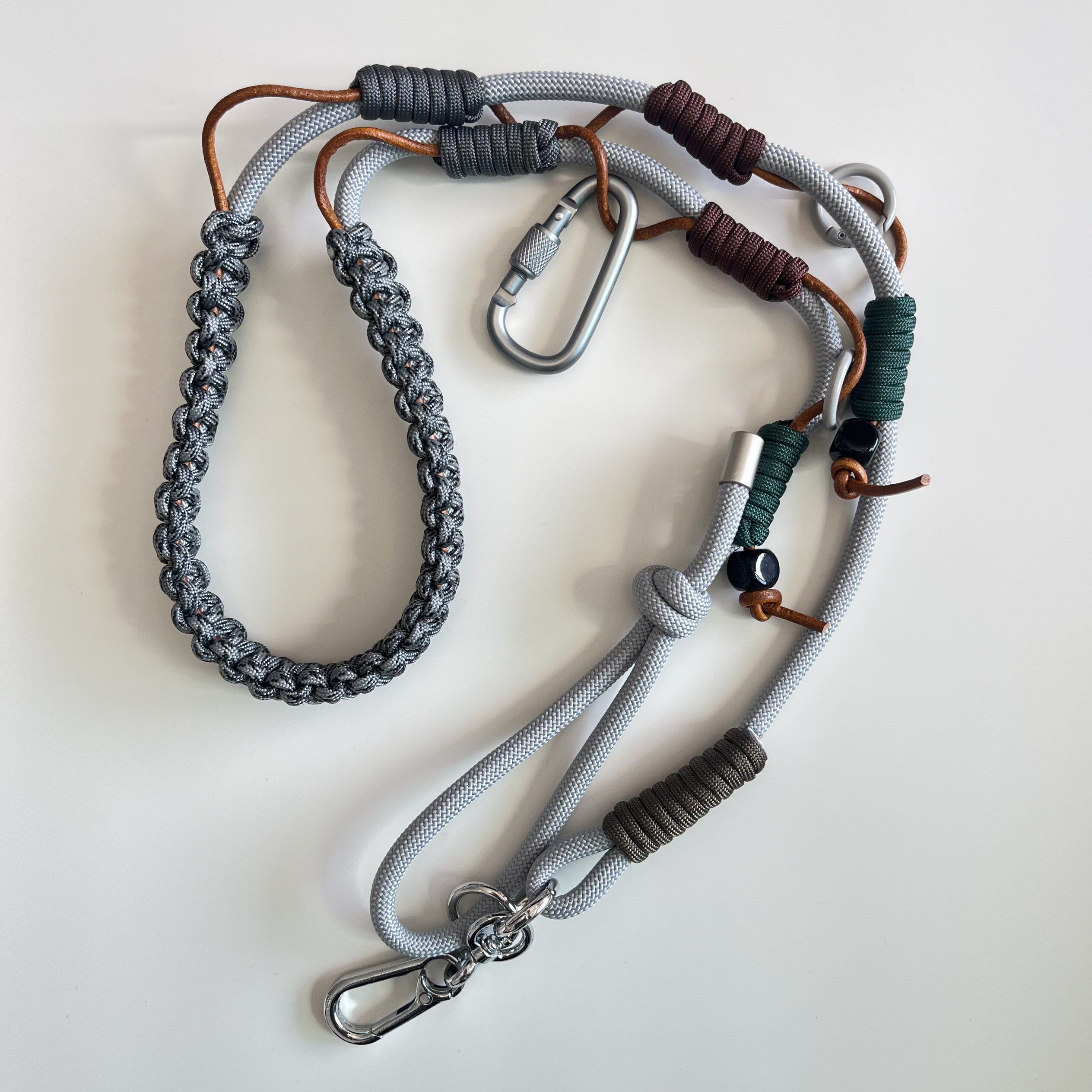 

Multi-purpose Adjustable Hand-woven Phone Lanyard Bag Strap Outdoor Tactical Functional Crossbody Shoulder Strap Accessories серый