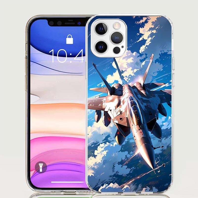 Aircraft Airplane Cool Phone Case for Apple iPhone 17 Air 16 15 Plus 14 + 13 Mini 12 11 Pro Max 7 8 SE 16Max Soft Shell Cover Co
