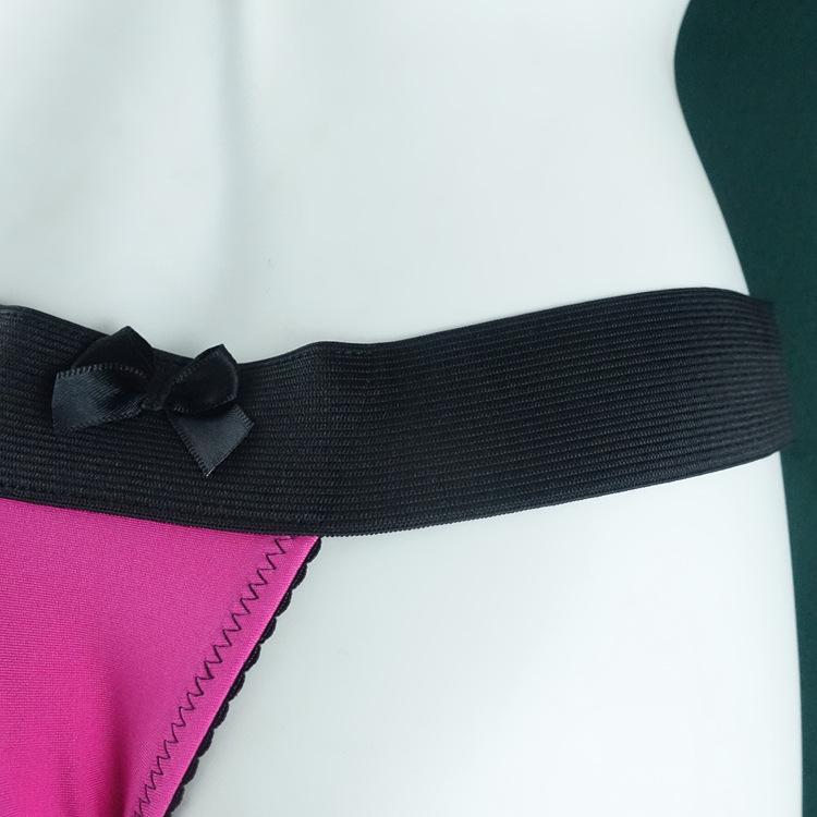 Black Rose Red Men's Thong Chastity Lock Fixing Strap for Underwear Stability