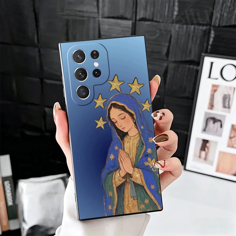 Virgen Mary Virgin De Guadalupe Soft Phone Case for Samsung Galaxy S26 S25 Edge S24 Ultra S23 Plus S22 S21 FE S20 Black Cover Ba