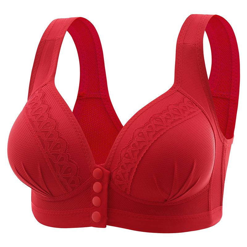 Plus-size Button-up Nursing Bra for Mums: Back-revealing, Lift-and-gather Design with Side-smoothing To Minimise Side Bulges, Wire-free