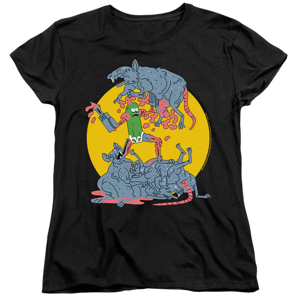 Рик и Морти Приключения Пикл Рика Женская футболка Черная Официально лиценз 2XL