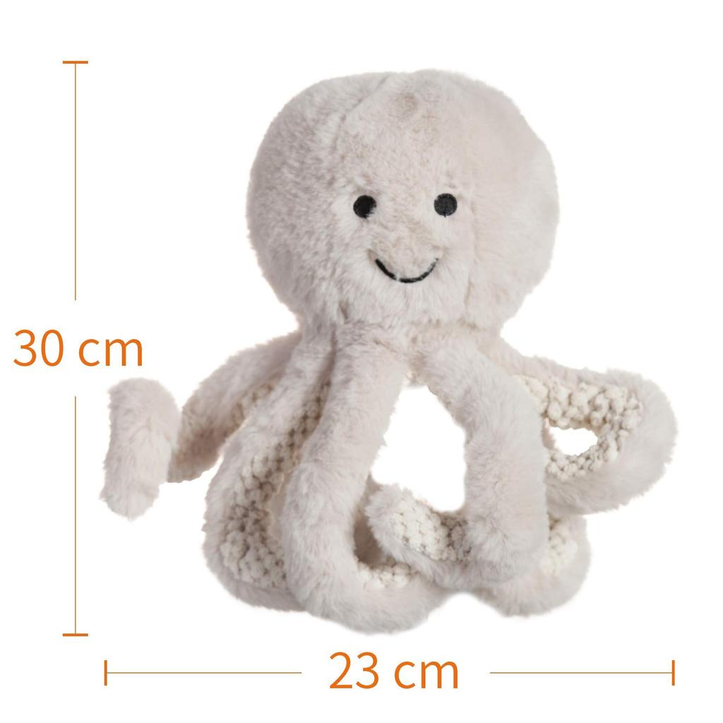 Apricot Lamb Beige Octopus Plush Toy for Soft and Fluffy Beige Octopus for Girls and 30cm Kids, Cute, Boys,