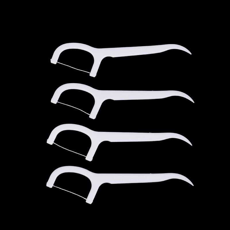 1000Pcs Dental Toothpicks Disposable Dental Floss With Handle Teeth Cleaning Tools Portable Oral Hygiene Care Supplies