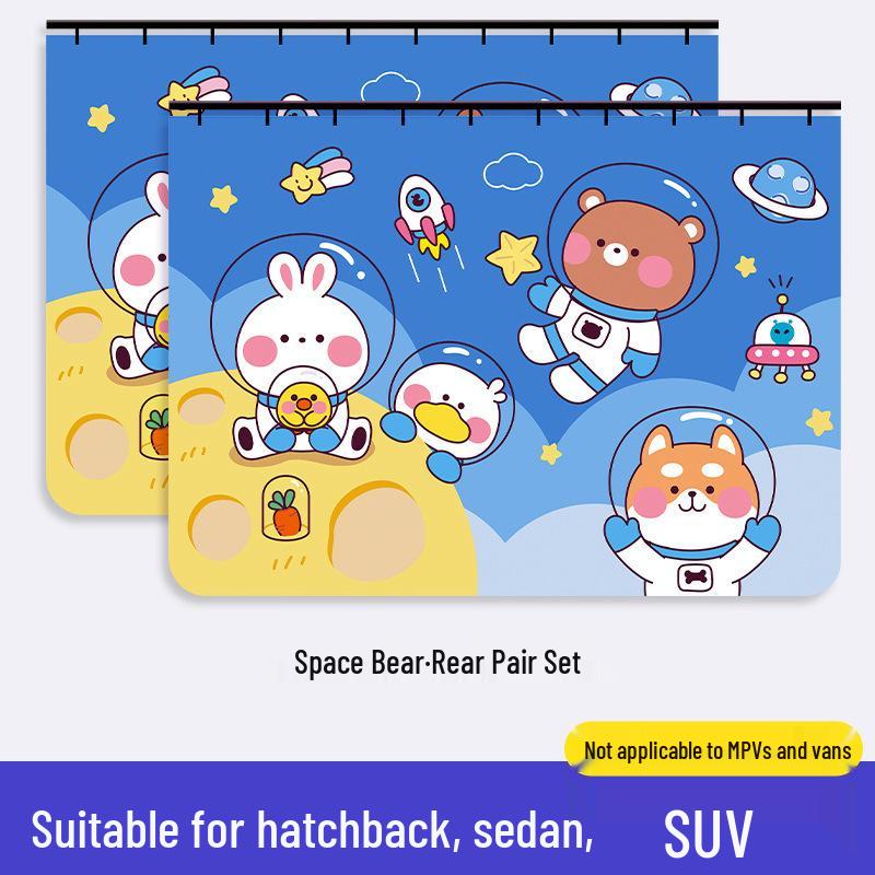 Car Sunshade Curtains: Blackout, Heat Insulation, Privacy, Cartoon Design