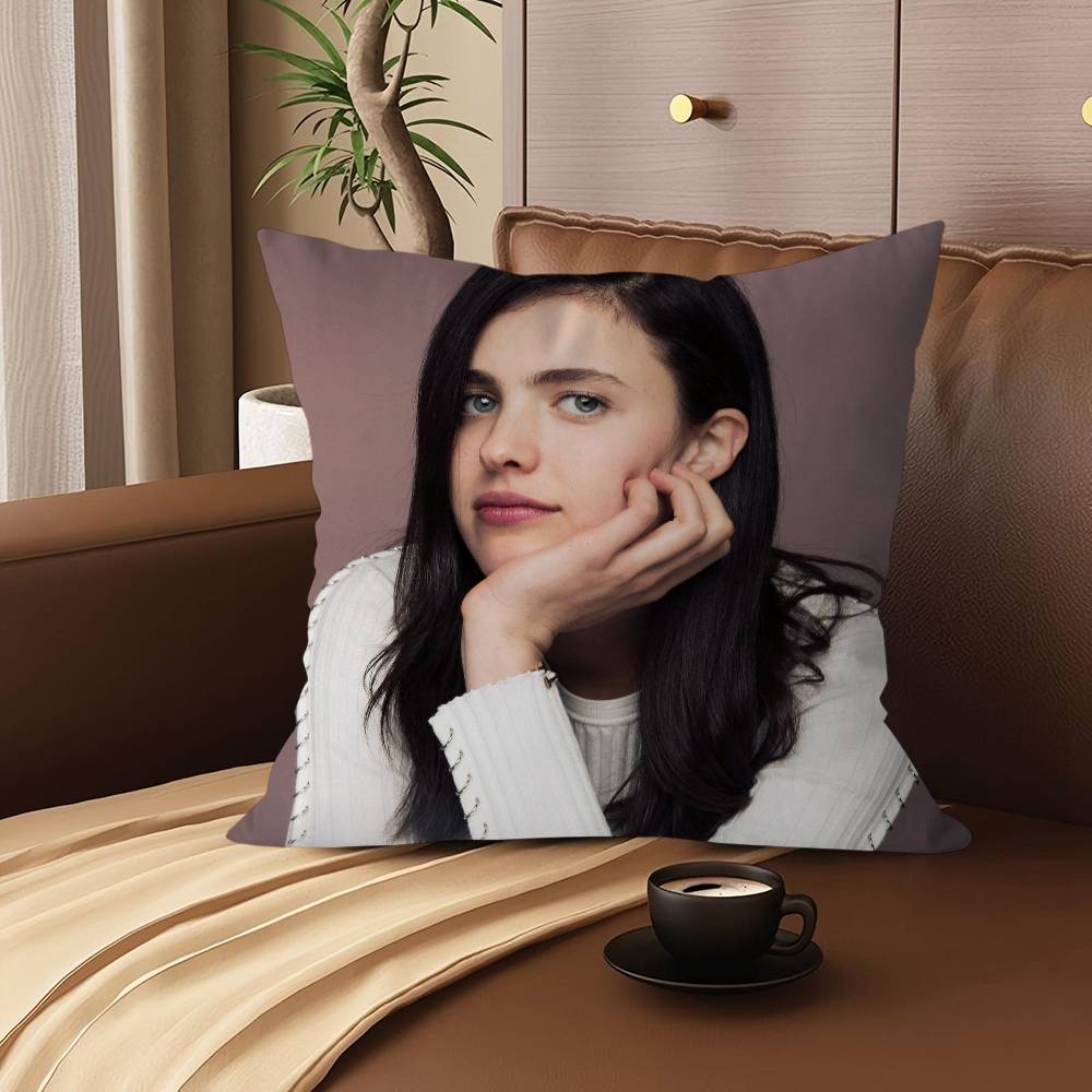 M-Margaret Q-Qualley Personalized Pillow Cover Kids Bedroom Wild Party Decor Pillowcase Kid Birthday Shower Gift