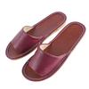 Sandales d'intérieur en cuir d'été: Pantoufles Antidérapantes, Semelle Souple, Couleur Unie pour Couples